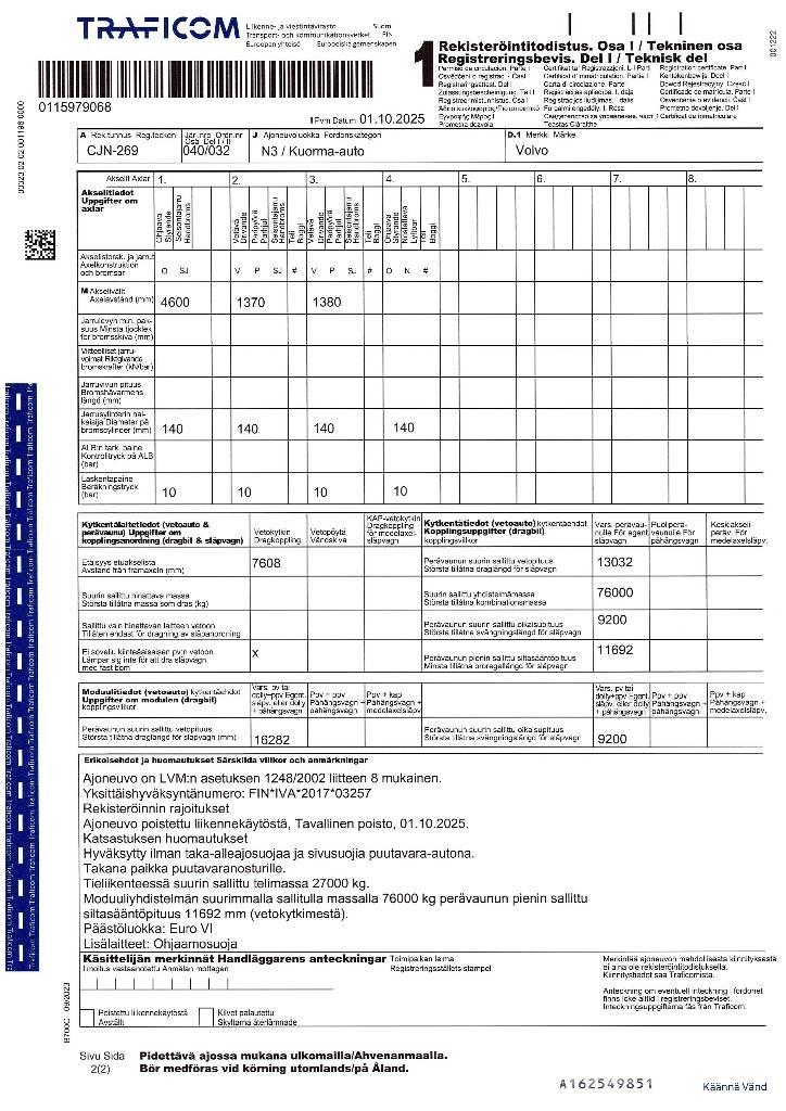 Volvo FH 16 750 木材貨車