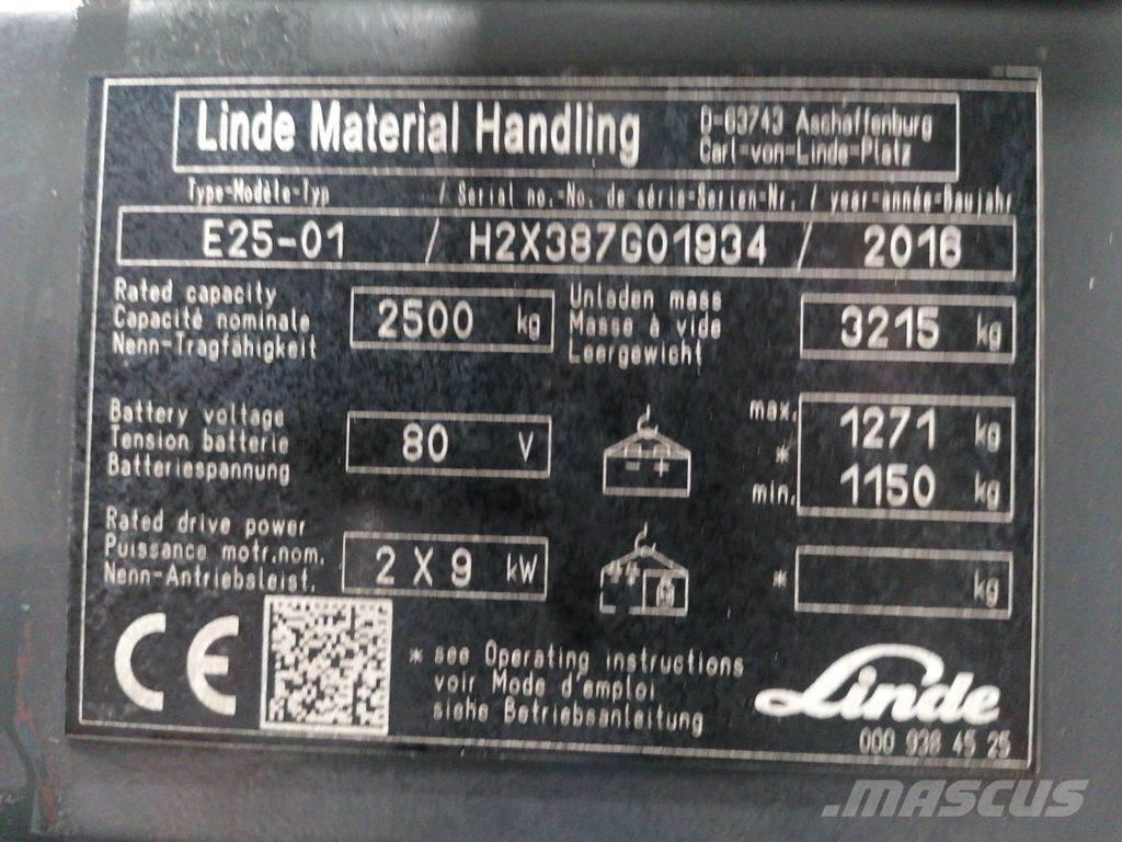 Linde E25-01 電動堆高機