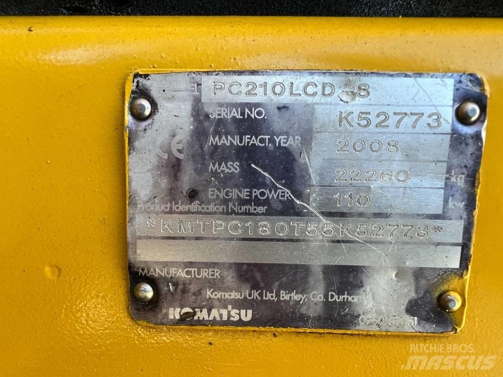 Komatsu PC 210 LCD-8 履帶式 挖土機/掘鑿機/挖掘機