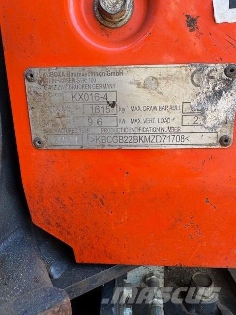 Kubota KX 016-4 小型挖土機/掘鑿機<7t(小型挖掘機)