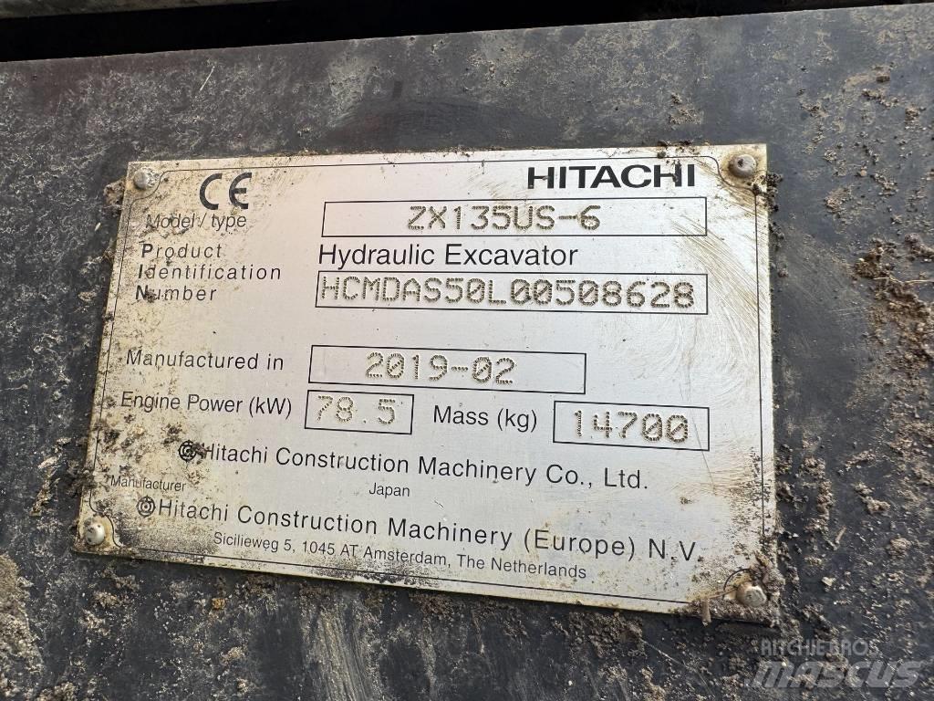 Hitachi ZX 135 US-6 履帶式 挖土機/掘鑿機/挖掘機