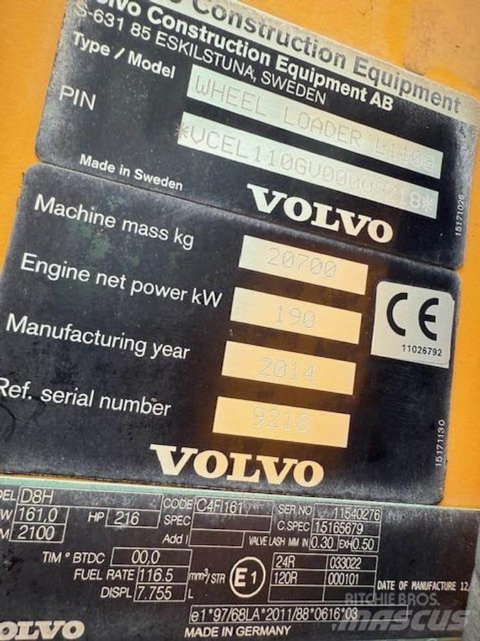 Volvo L110G 輪胎式裝載機