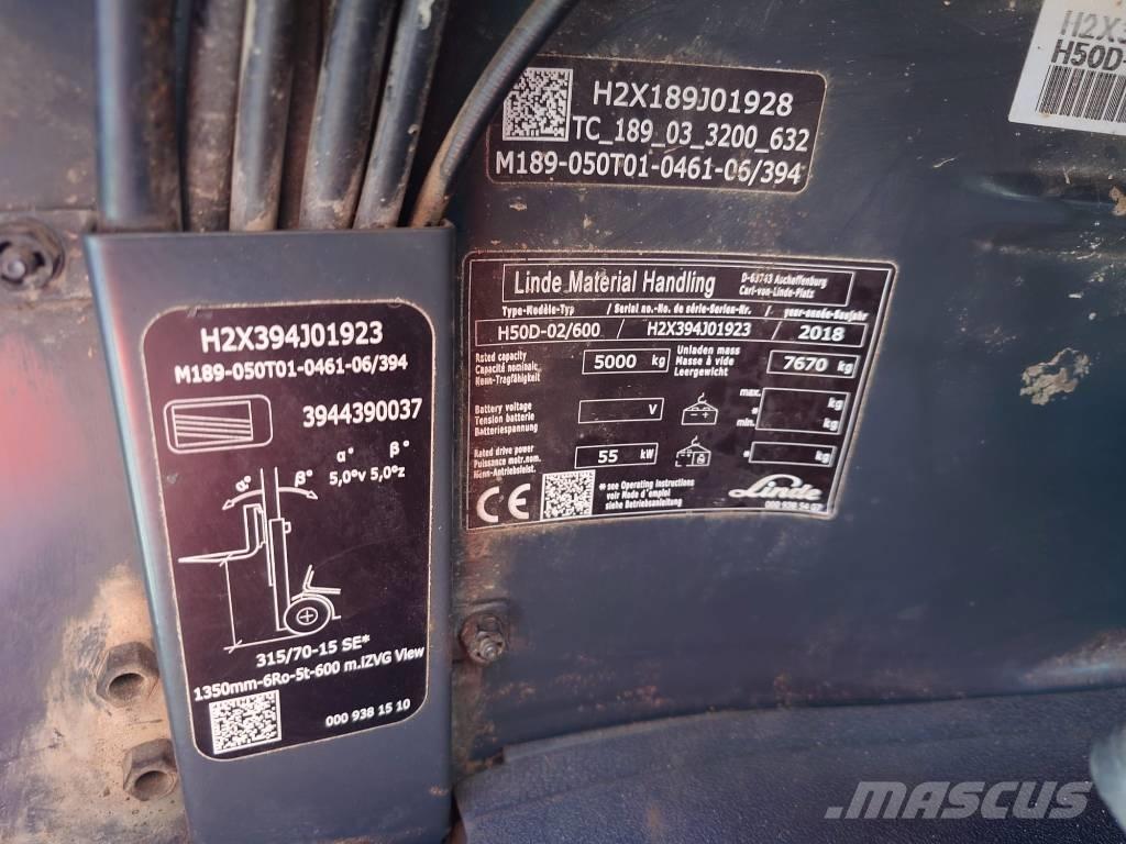 Linde H50D600/394 柴油卡車
