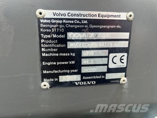 Volvo EC 60 E 小型挖土機/掘鑿機<7t(小型挖掘機)