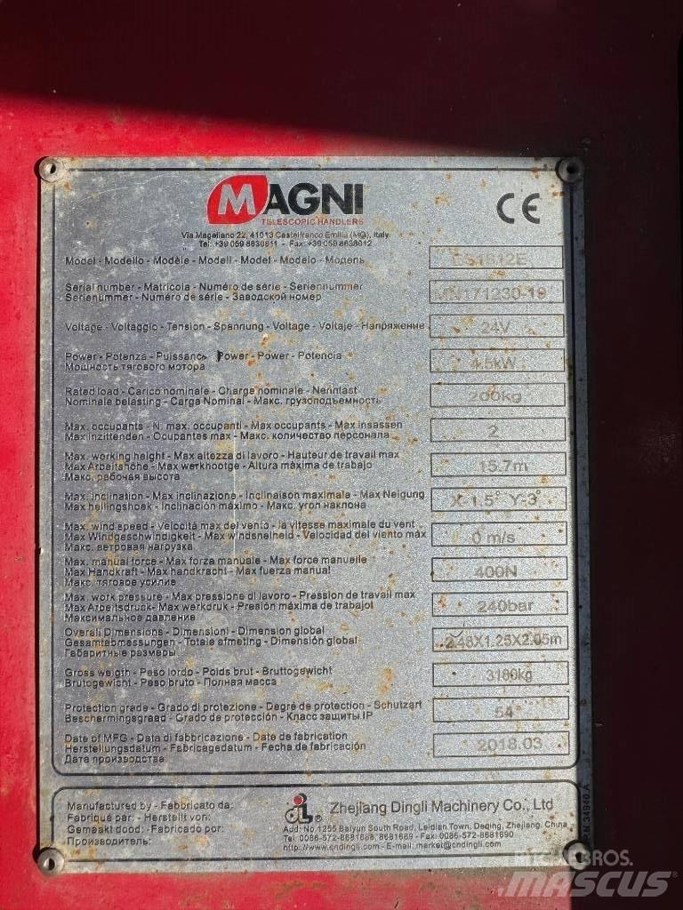 Magni ES 1612 E 剪式升降機