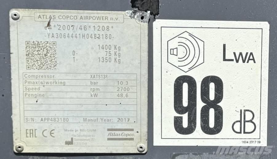 Atlas Copco XATS138 空氣壓縮機