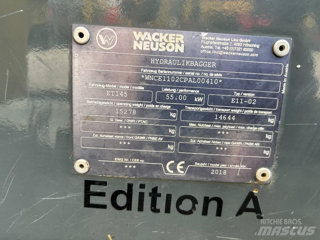 Wacker Neuson ET 145 履帶式 挖土機/掘鑿機/挖掘機