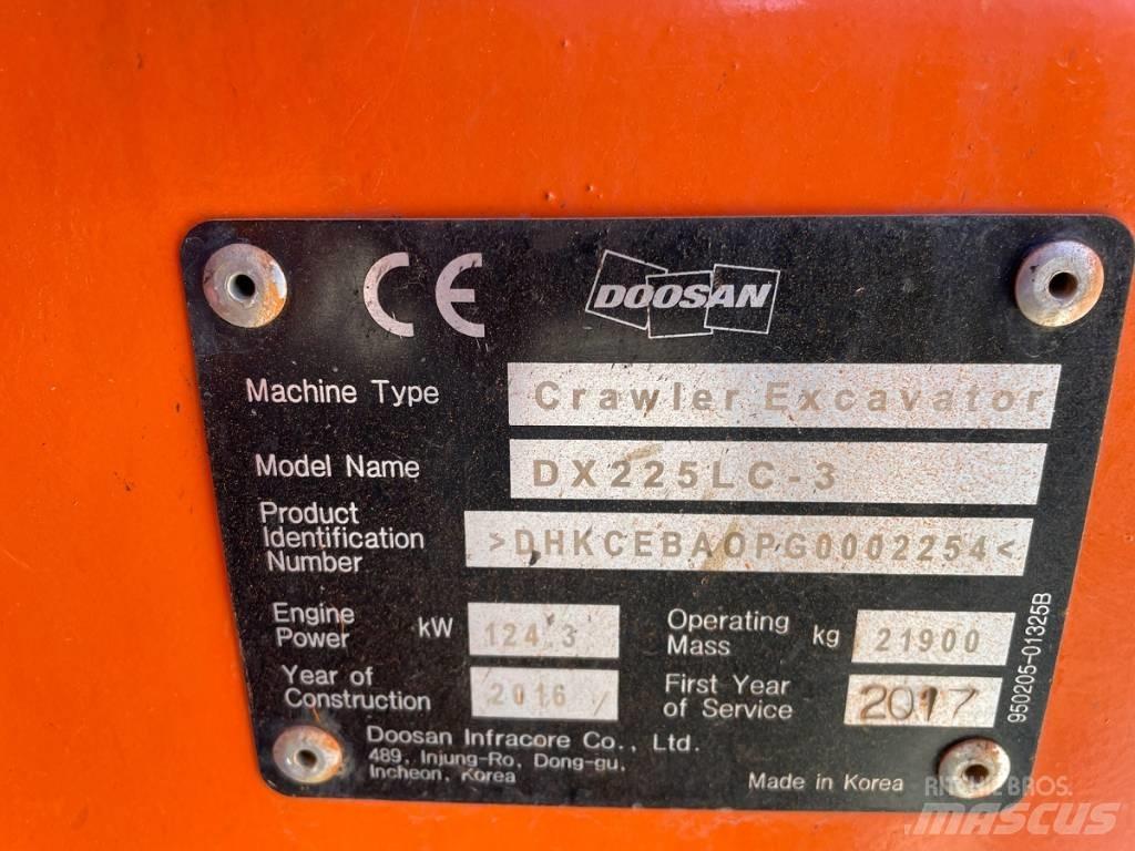 Doosan DX 225 LC-3 履帶式 挖土機/掘鑿機/挖掘機