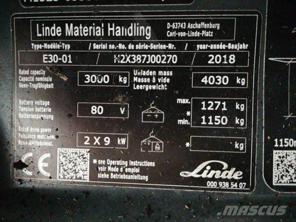 Linde E30-01 電動堆高機