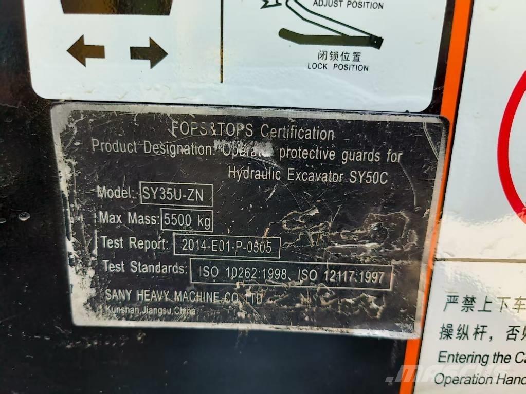Sany SY 35 U 小型挖土機/掘鑿機<7t(小型挖掘機)