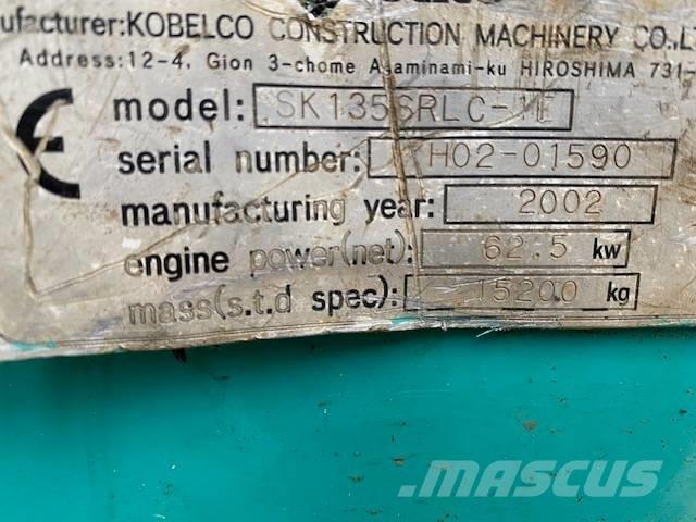 Kobelco SK 135 SR LC 履帶式 挖土機/掘鑿機/挖掘機