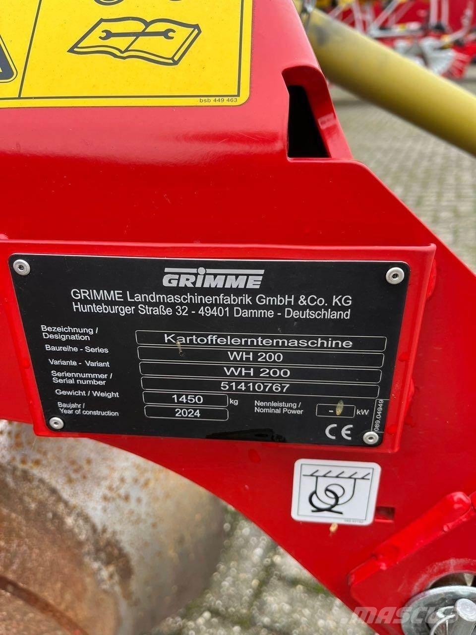 Grimme WH 200 馬鈴薯收穫機和挖掘機