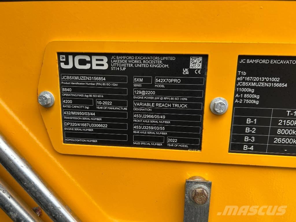 JCB 542-70 Agri Pro 農業用伸縮臂裝載機