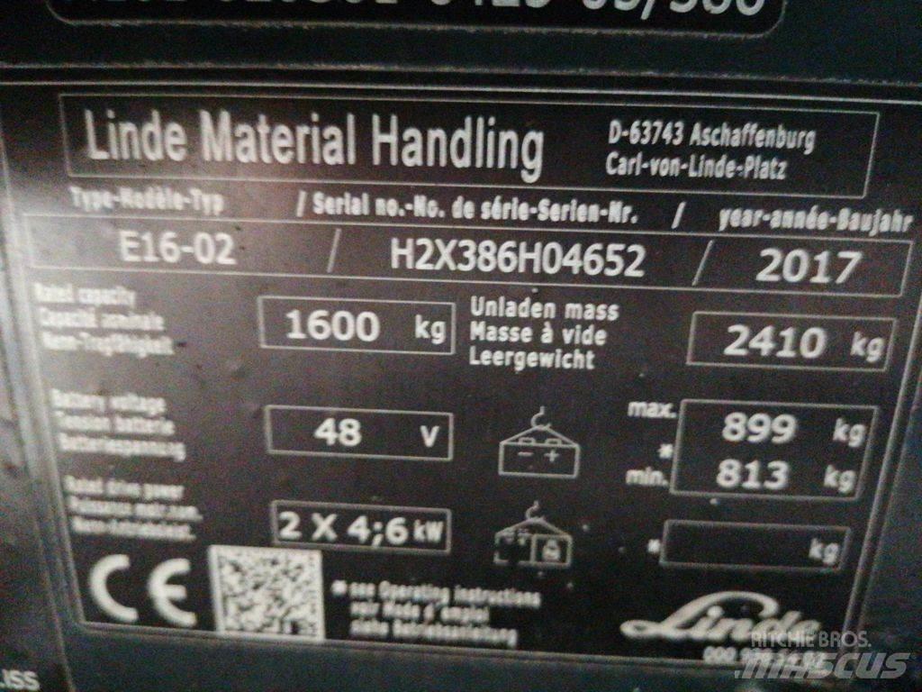 Linde E16-02 電動堆高機