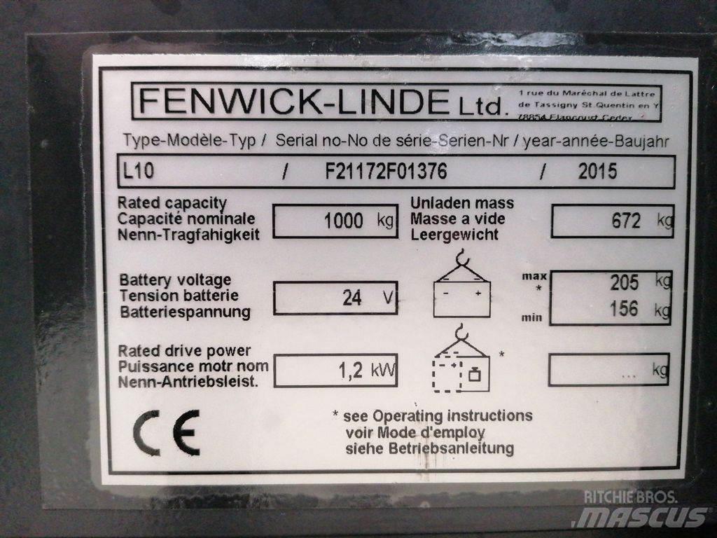 Linde L10 行走控制式堆積機