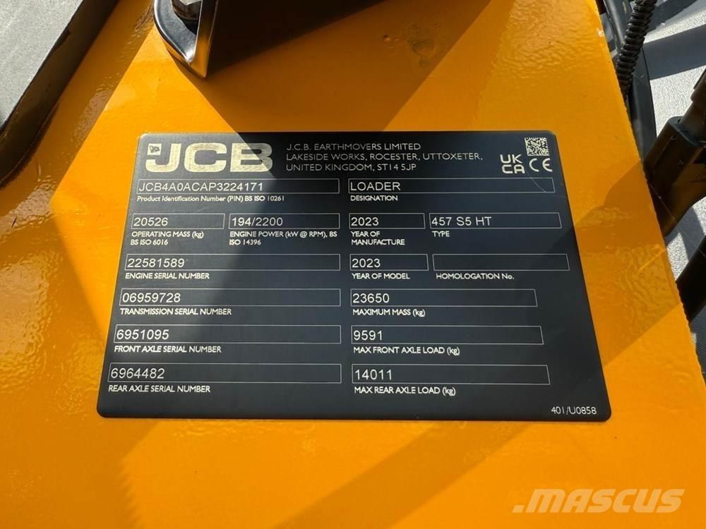 JCB 457 HT 輪胎式裝載機