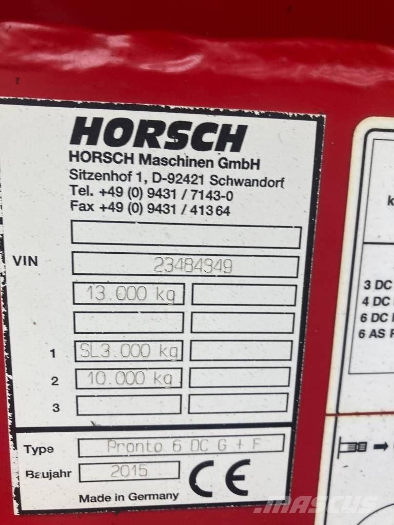 Horsch PRONTO 6DC 組合鑽