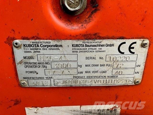 Kubota U36-4 履帶式 挖土機/掘鑿機/挖掘機
