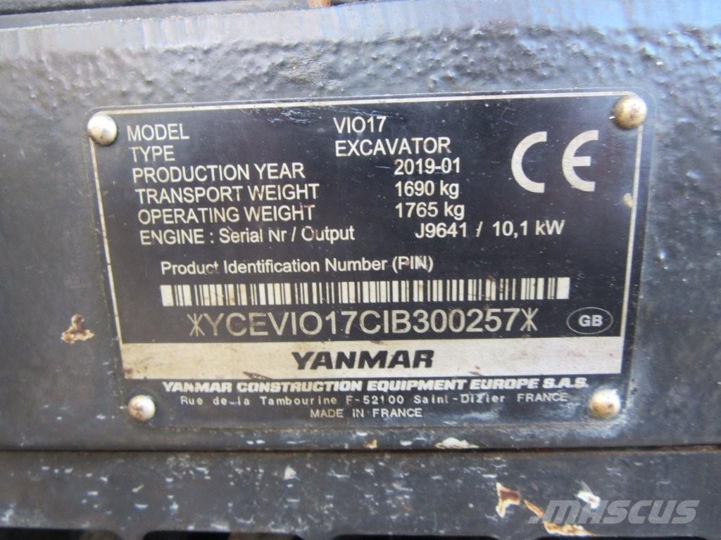 Yanmar ViO17 履帶式 挖土機/掘鑿機/挖掘機