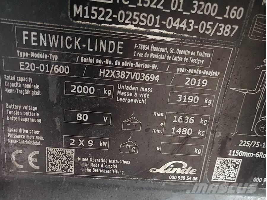 Linde E20-01/600 電動堆高機