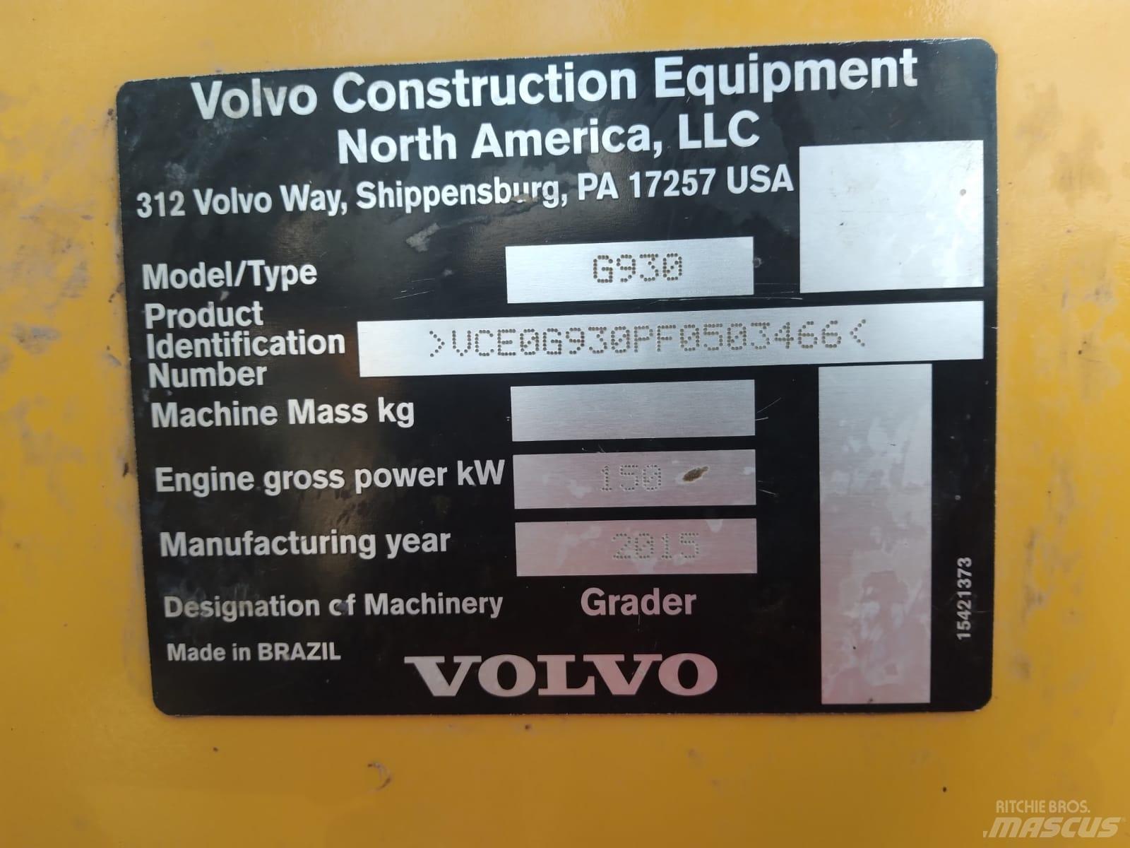 Volvo G 930 平土機