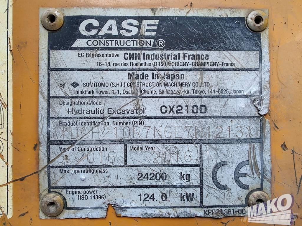 CASE CX 210 D 履帶式 挖土機/掘鑿機/挖掘機