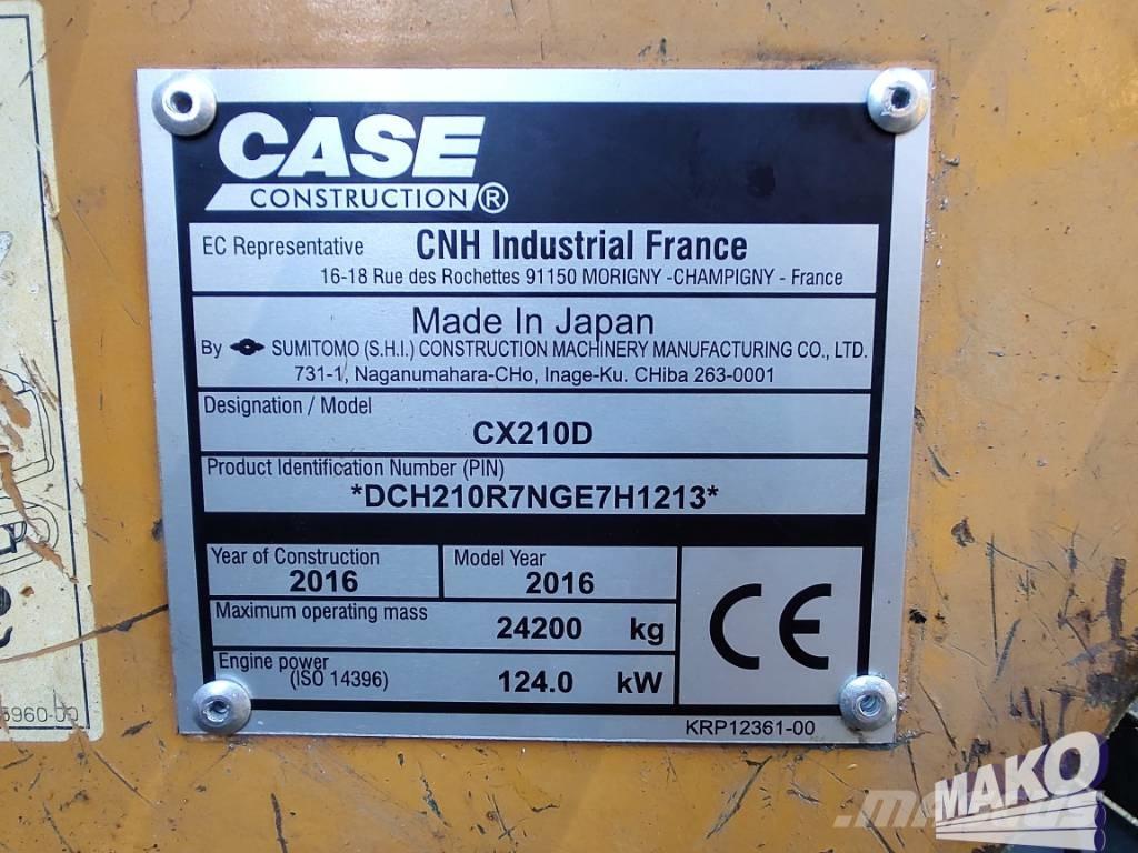 CASE CX 210 D 履帶式 挖土機/掘鑿機/挖掘機