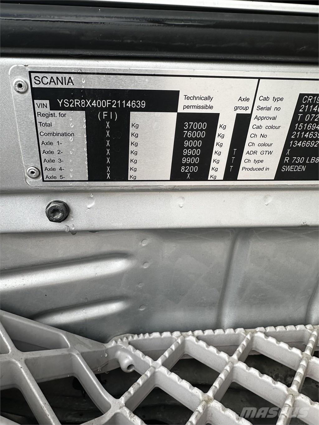 Scania R 730 貨箱式卡車
