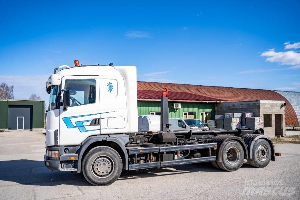 Scania R 144 GB 吊鉤式起重車