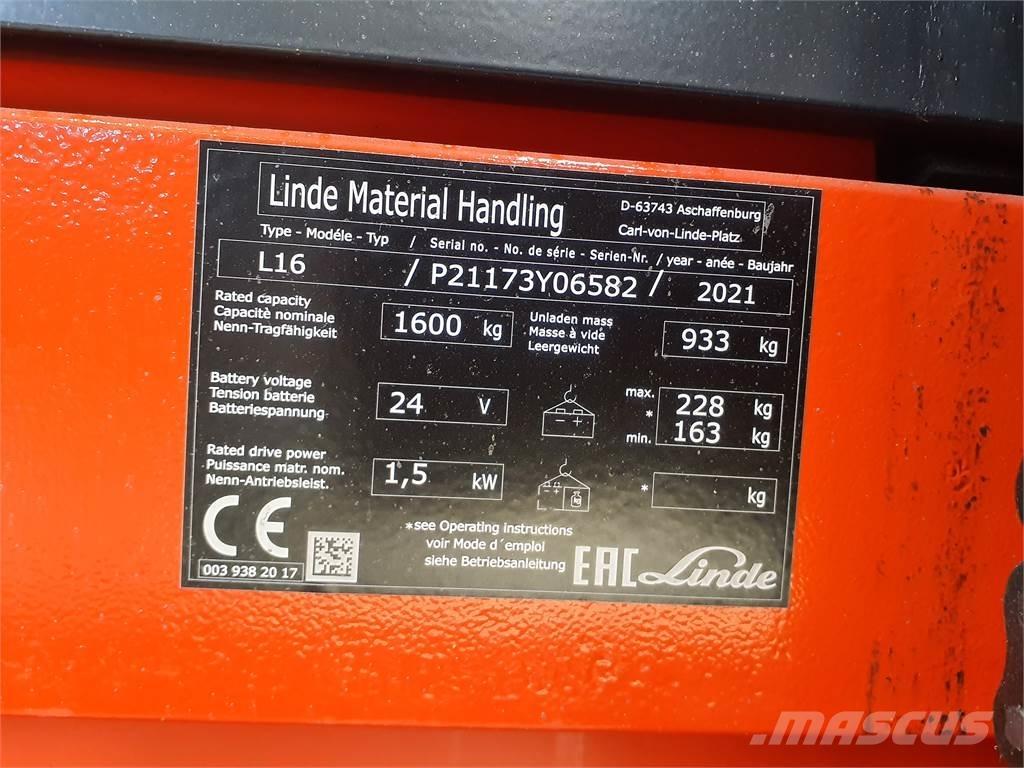 Linde L16i 行走控制式堆積機