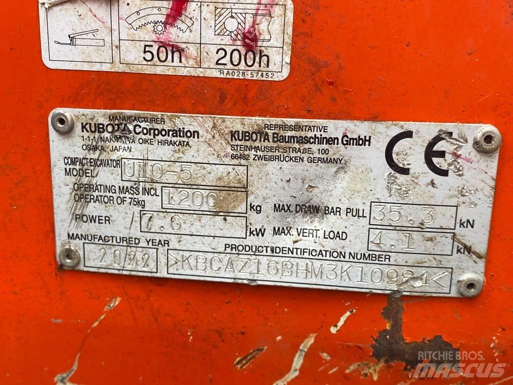 Kubota u10-5 小型挖土機/掘鑿機<7t(小型挖掘機)