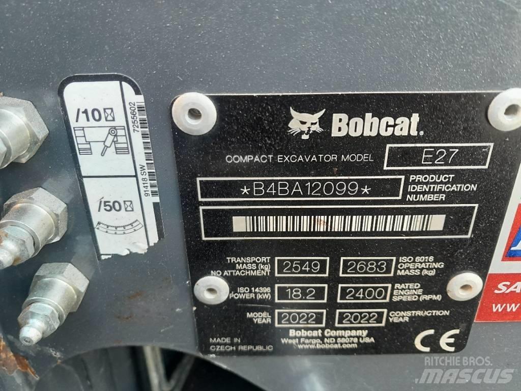 Bobcat E 27 小型挖土機/掘鑿機<7t(小型挖掘機)