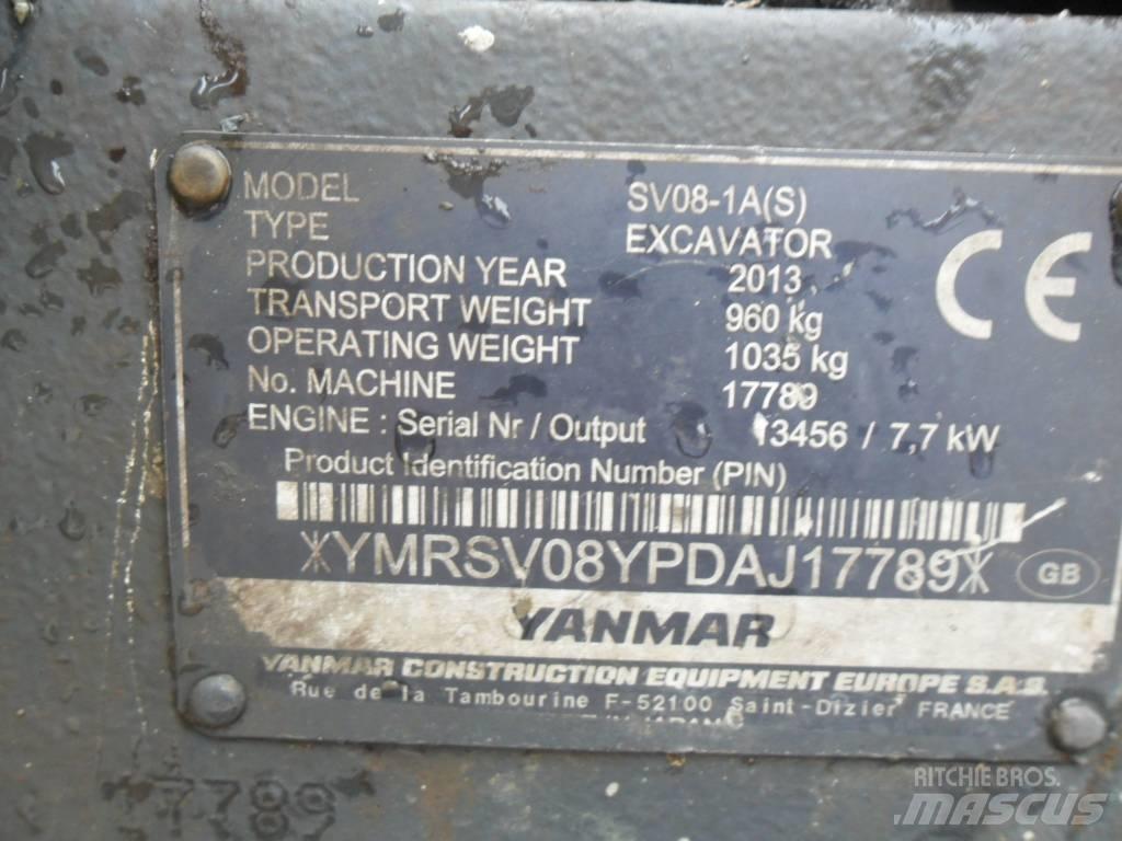 Yanmar SV 08 小型挖土機/掘鑿機<7t(小型挖掘機)