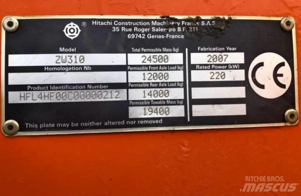 Hitachi ZW 310 輪胎式裝載機