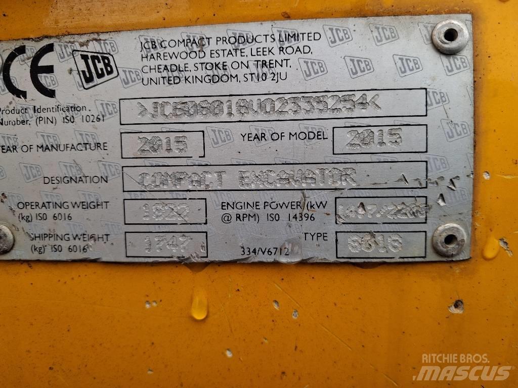 JCB 8018 CTS 小型挖土機/掘鑿機<7t(小型挖掘機)