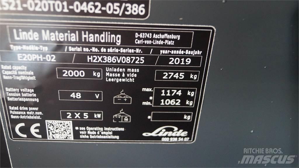 Linde E20PH 電動堆高機
