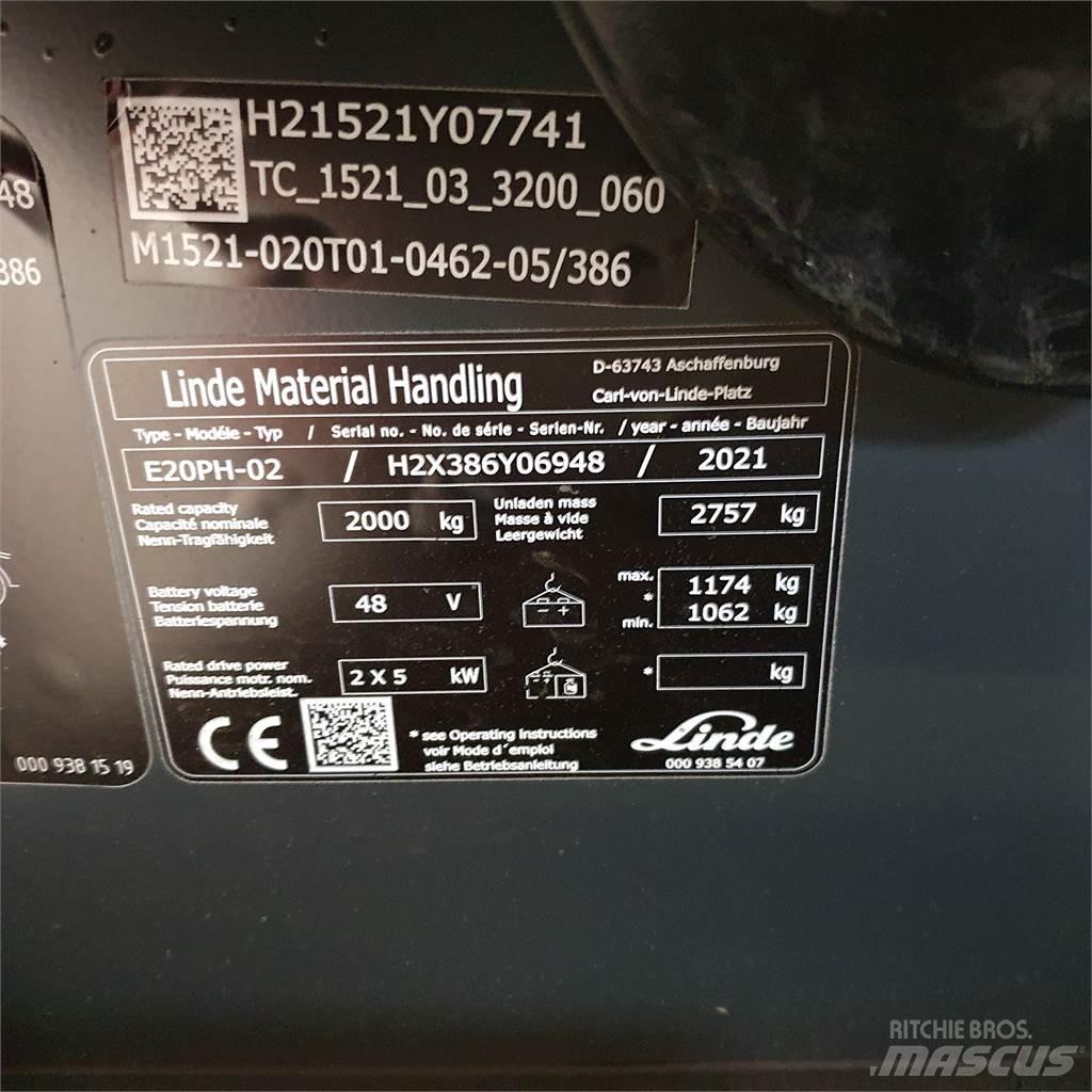 Linde E20PH 電動堆高機