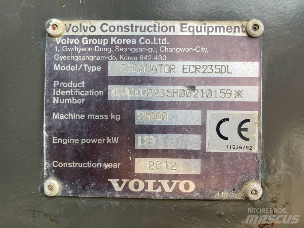 Volvo ECR 235 DL 履帶式 挖土機/掘鑿機/挖掘機