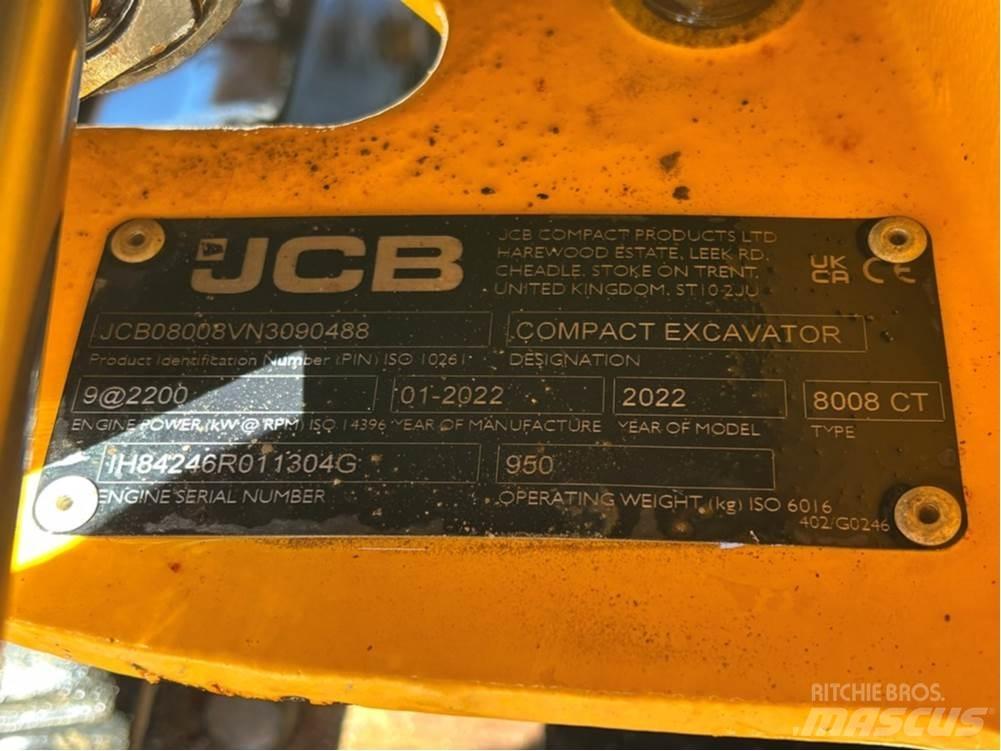JCB MICRO 8008 小型挖土機/掘鑿機<7t(小型挖掘機)