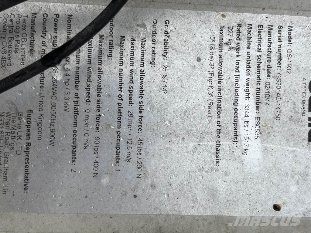 Genie 1932 剪式升降機