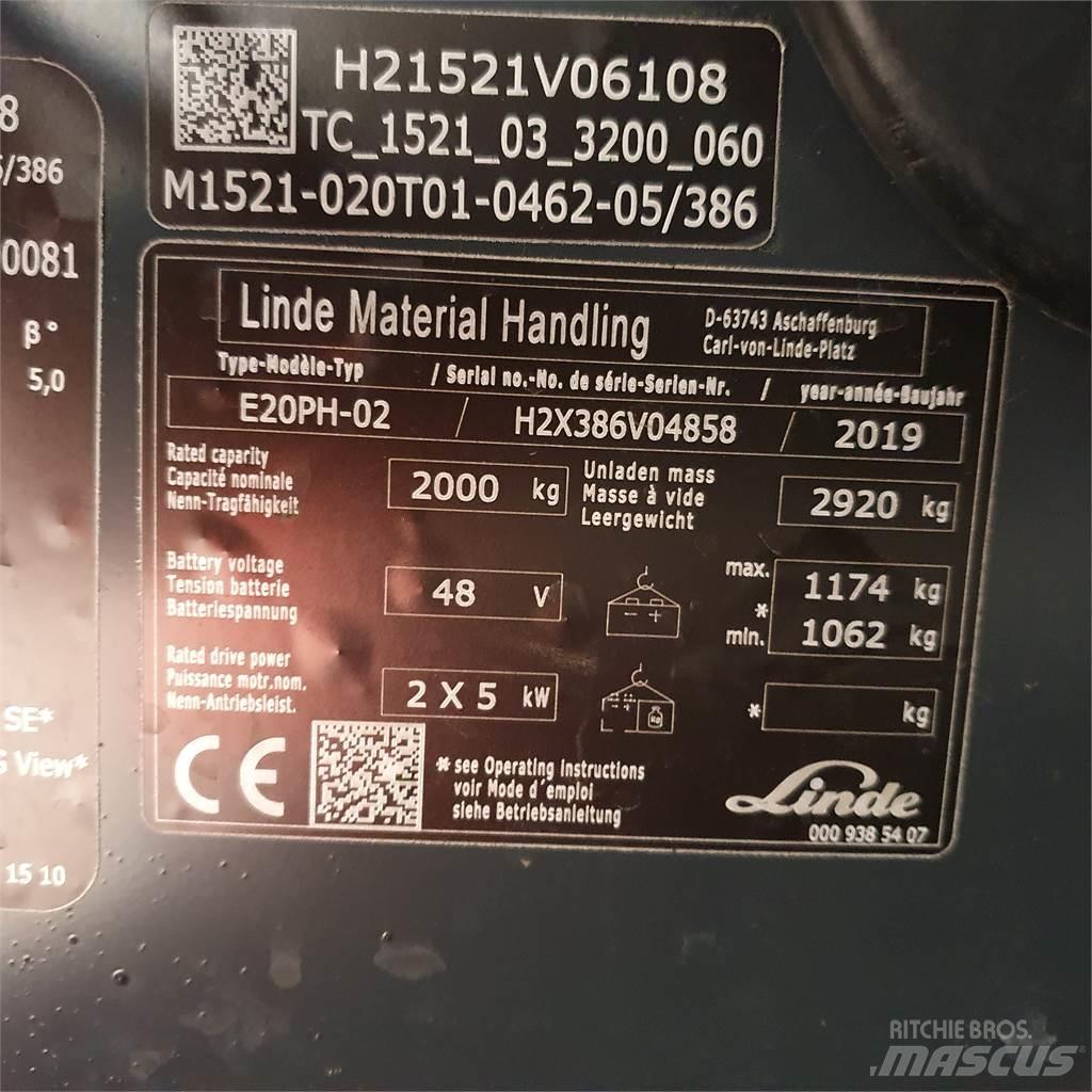 Linde E20PH 電動堆高機