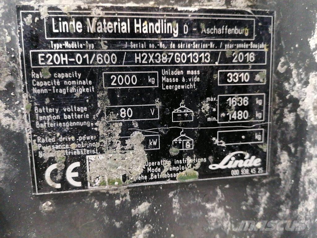 Linde E20H-01/600 電動堆高機