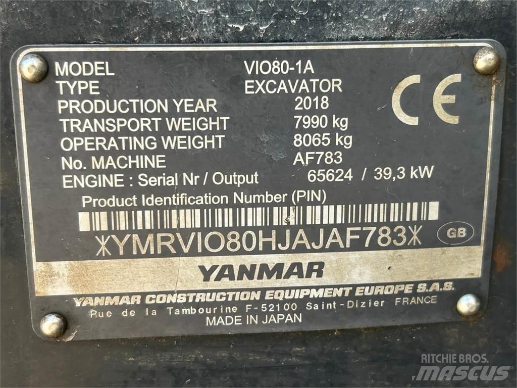 Yanmar Vio 80-1A 中型挖土機/掘鑿機/挖掘機 7t-12t