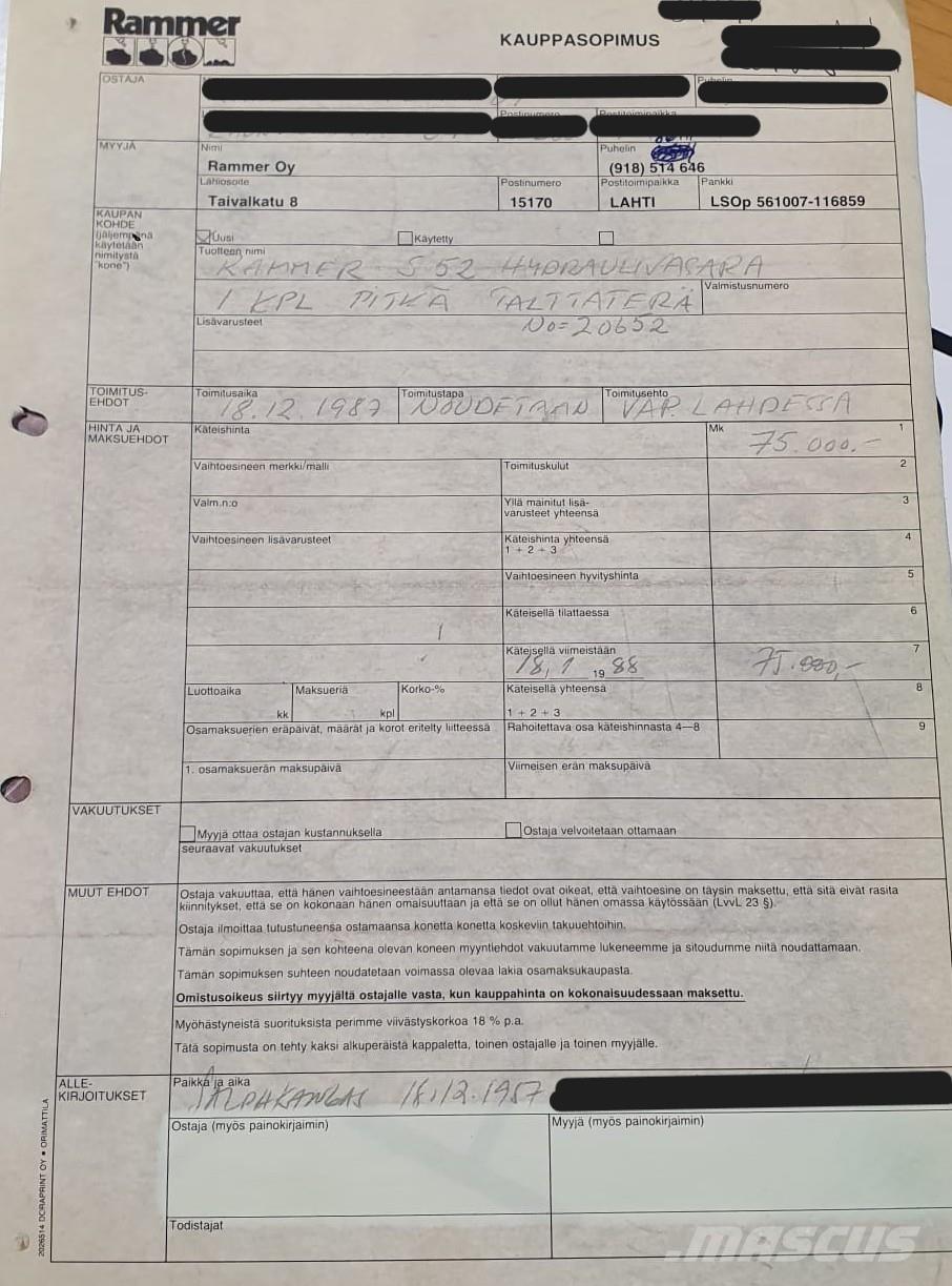 Rammer S52 鐵鎚/碎石機