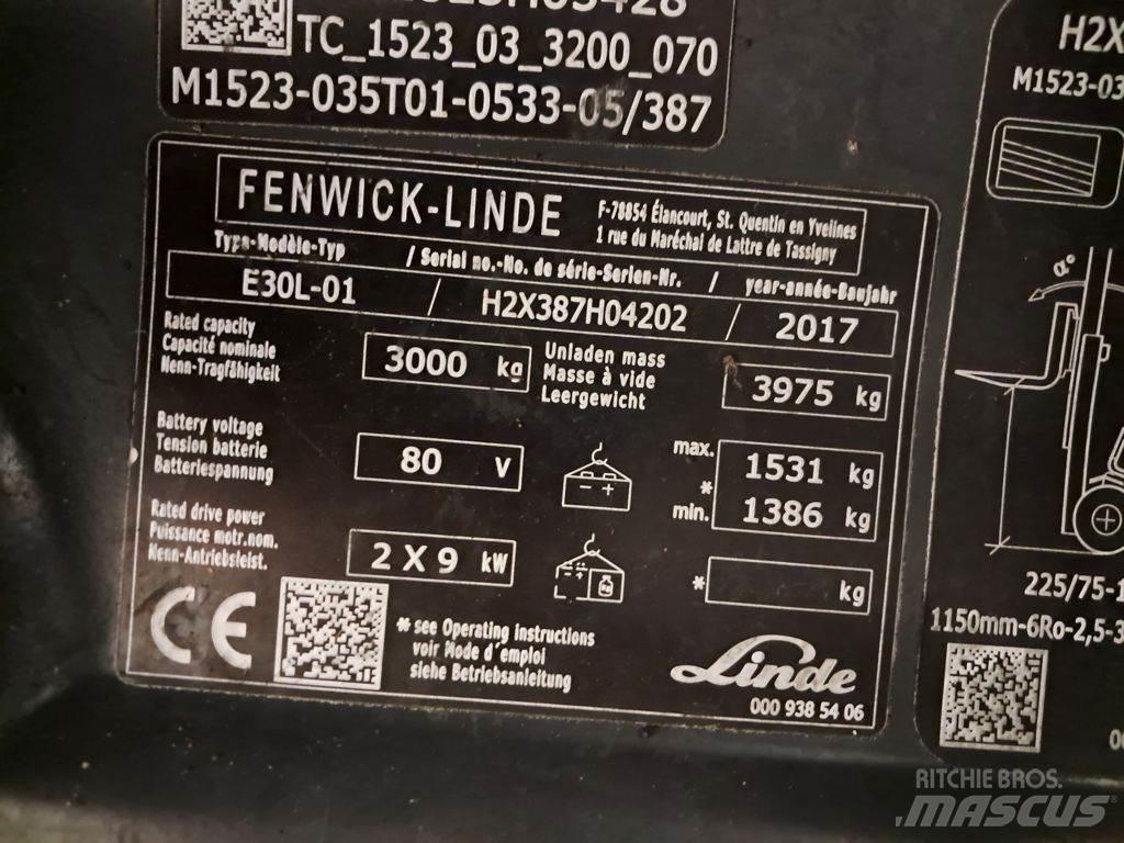 Linde E30L-01 電動堆高機