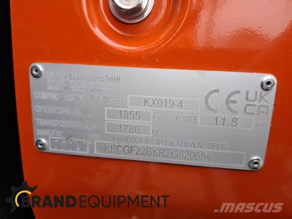 Kubota KX019-4 小型挖土機/掘鑿機<7t(小型挖掘機)
