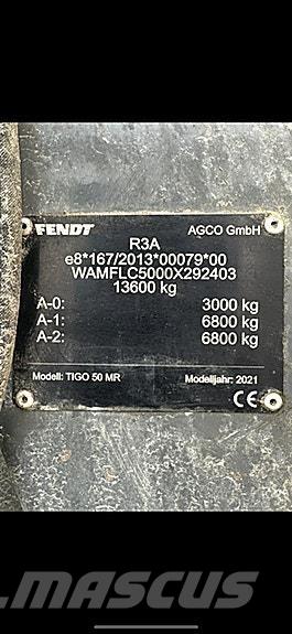 Fendt Tigo 50 MR 通用型拖車