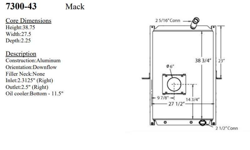 Mack MRU 散熱器/水箱