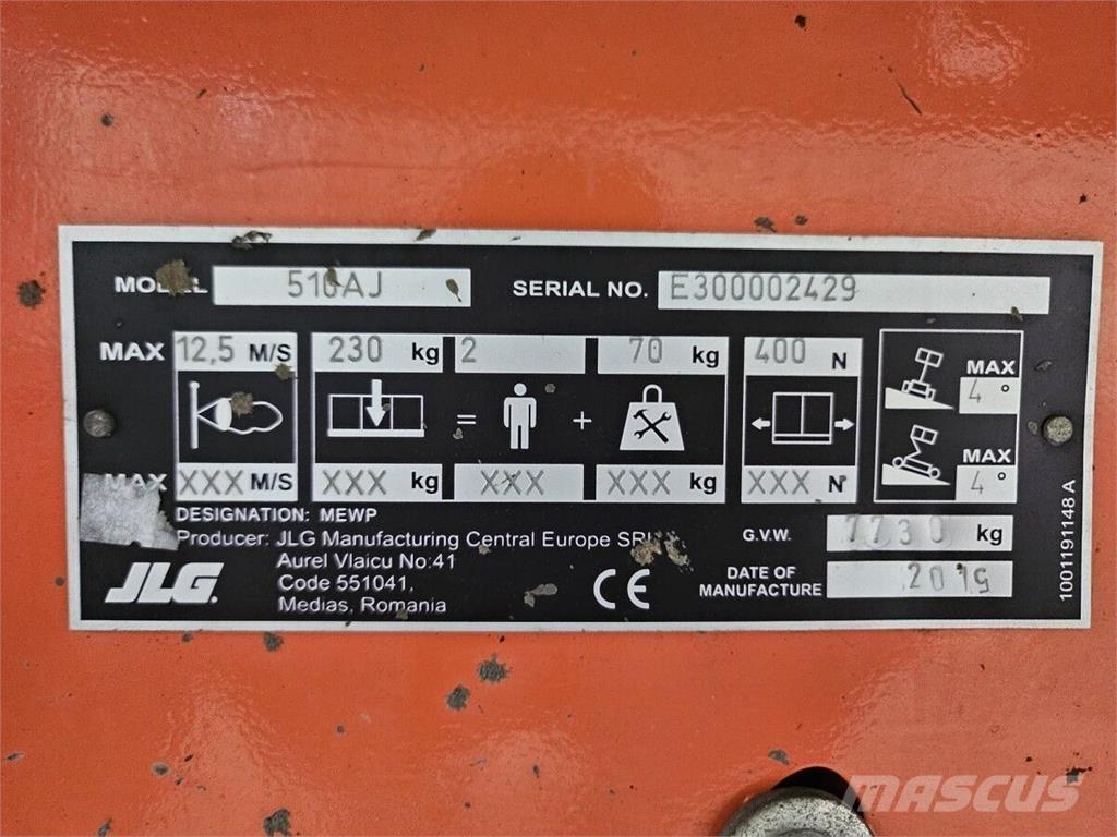 JLG 510AJ 曲臂高空作業車