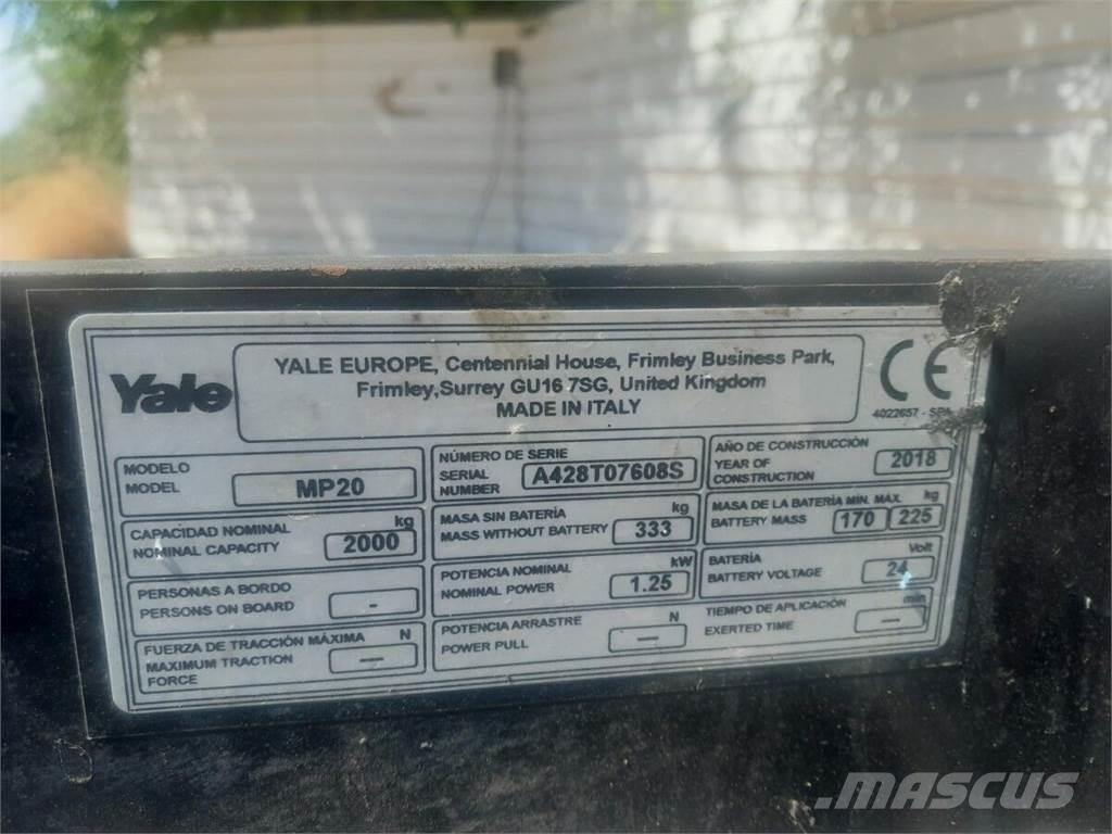 Yale MP20 低架升降機